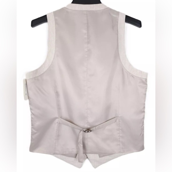 Bar III Men's Slim Fit Tan Linen Suit Vest Small Brand New - Picture 5 of 7